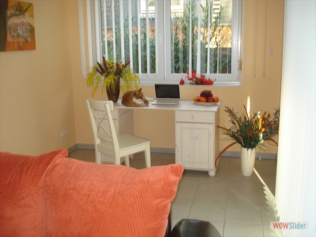 schreibtisch in ferienwohnung eg