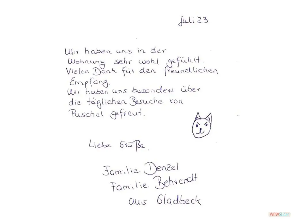 sehr gute Fewo