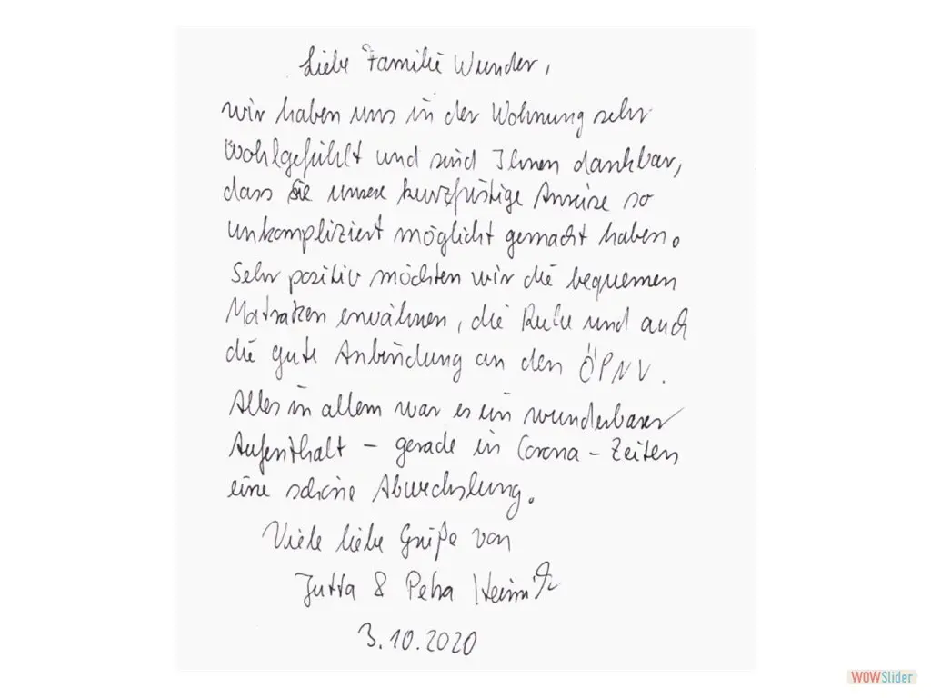 bei uns werden Sie gut wohnen