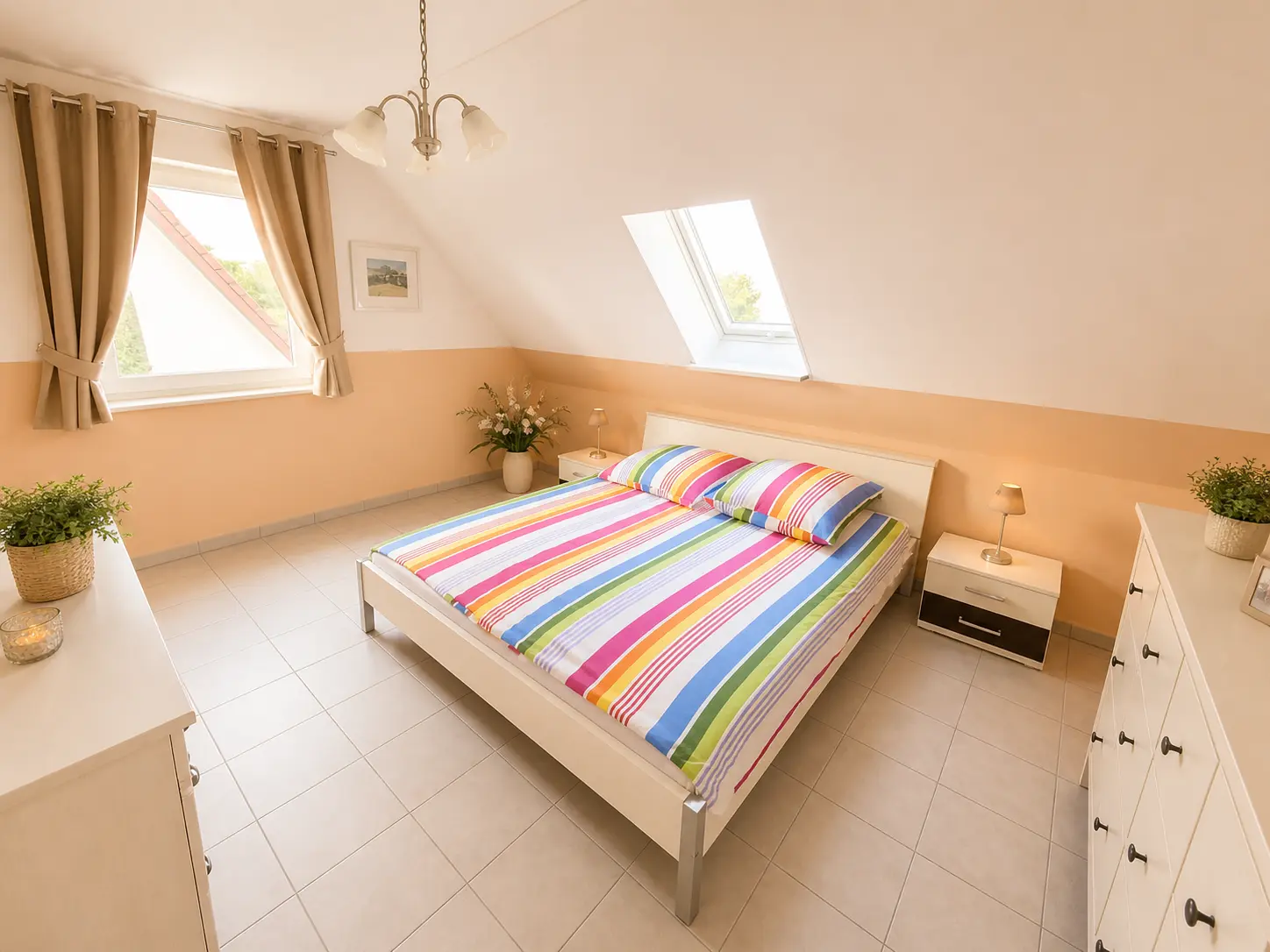 Elternschlafzimmer mit Doppelbett