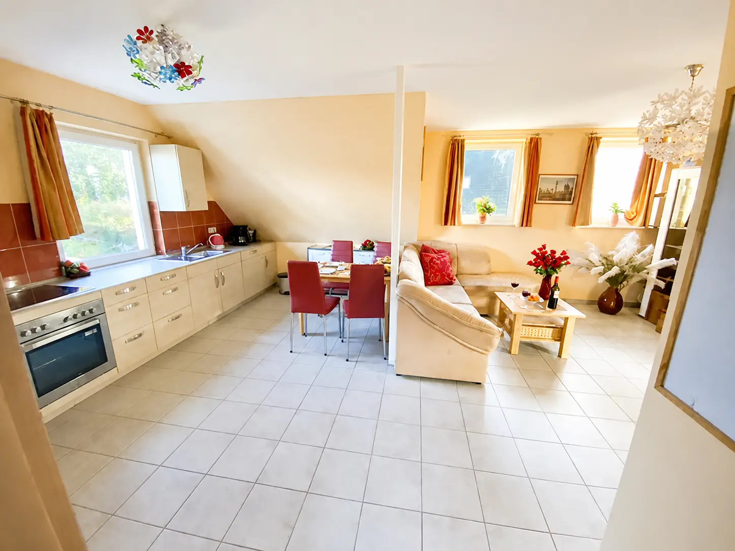 Blick vom Badezimmer